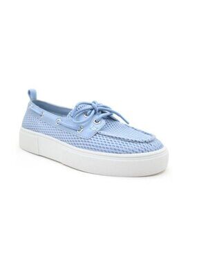 Kenneth Cole Reaction Womens Zelda Mesh Platform Boat Shoes Blue Size 8 NEW
